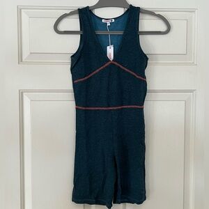 Sundry V Neck Athletic Romper